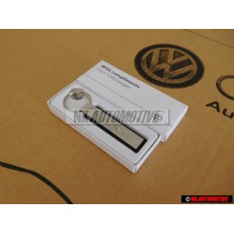 VW Original Schlüsselanhänger Silber/Schwarz - 000087010AAYPN