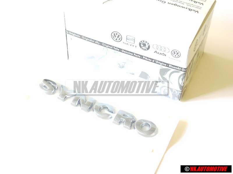 VW Original SYNCRO Hinten Schriftzug Emblem Logo Chrom - 3B0853675F 739