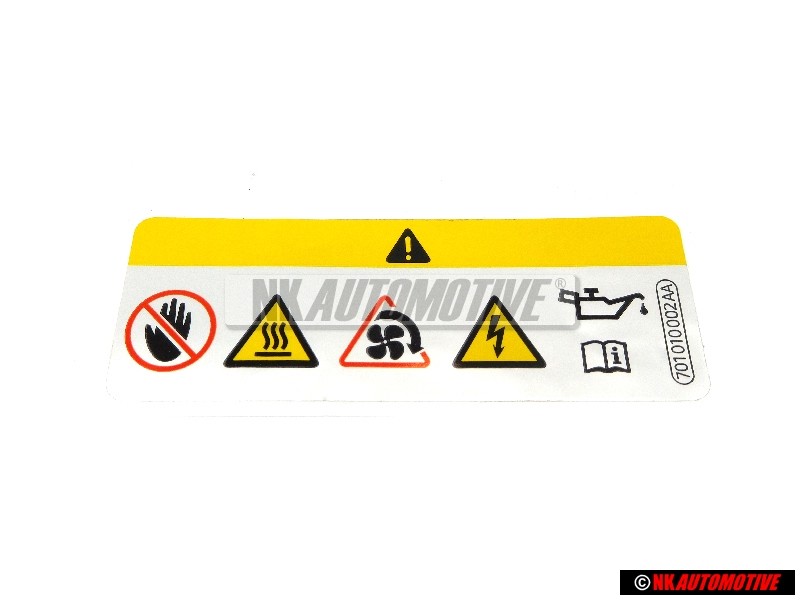 VW Original Kennschild Bei Oluberfullung Besteht - 701010002AA