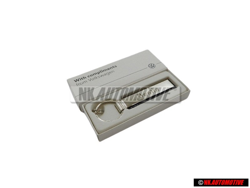 VW Original Schlüsselanhänger Silber/Schwarz - 000087010P YPN