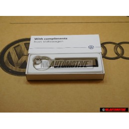 VW Original Schlüsselanhänger Silber/Schwarz - 000087010S YPN