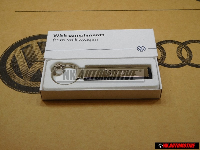 VW Original Schlüsselanhänger Silber/Schwarz - 000087010S YPN