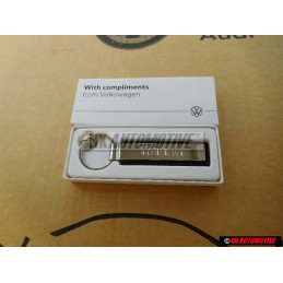 VW Original Schlüsselanhänger Silber/Schwarz - 000087010S YPN