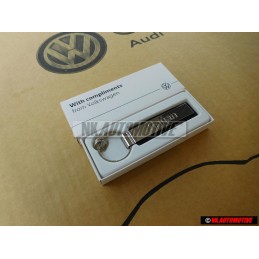 VW Original Schlüsselanhänger Silber/Schwarz - 000087010S YPN