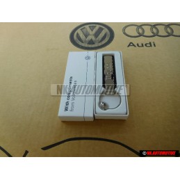 VW Original Schlüsselanhänger Silber/Schwarz - 000087010S YPN