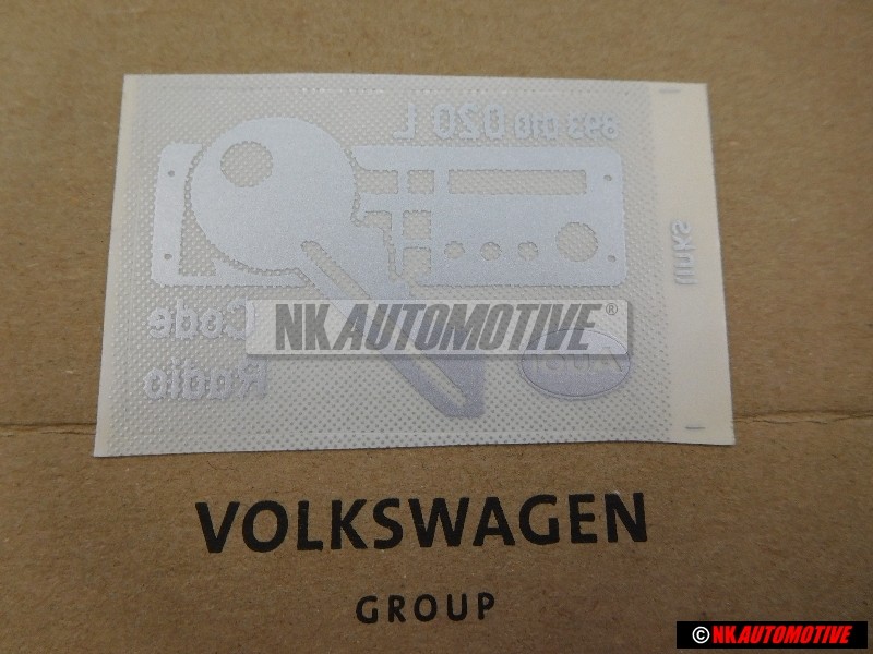 VW Original Kennschild - 893010020L