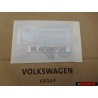 VW Original Kennschild - 893010020L