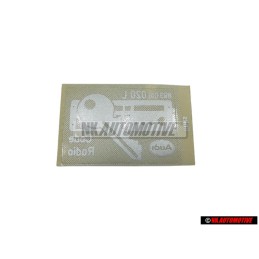 VW Original Kennschild - 893010020L