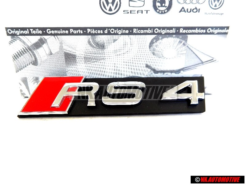 Audi Original RS4 Vorne Kühlergrill Emblem Schriftzug - 8D9853736A 2ZZ