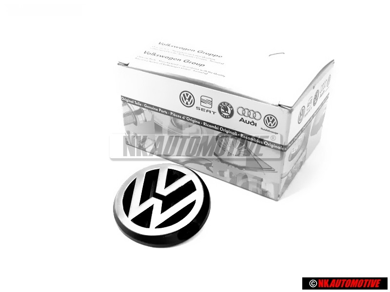 VW Original Hinten Emblem Logo Zeichen Silber 50mm - 191853601B GX2