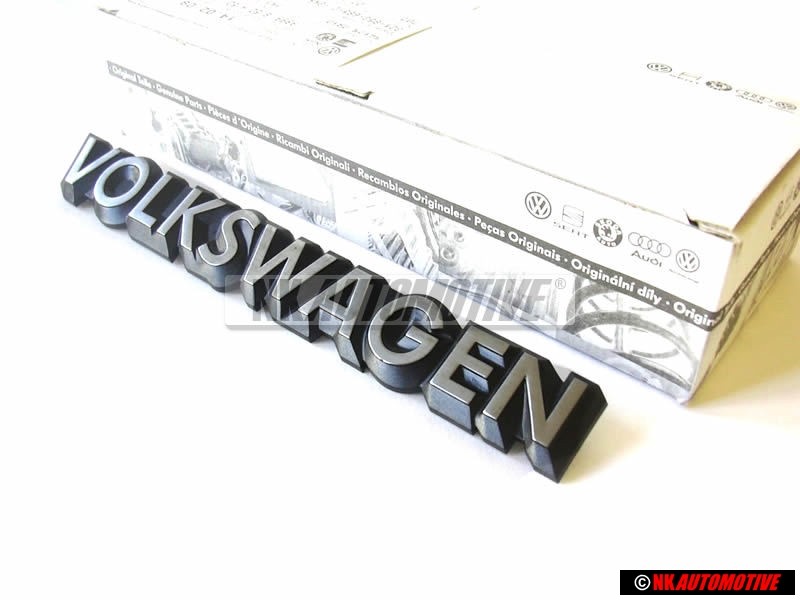 VW Original VOLKSWAGEN Hinten Schriftzug Emblem Logo Silber - 321853685C GX2