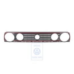 VW Original Kühlergrill Satinschwarz/Tornadorot - 191853653K QN5