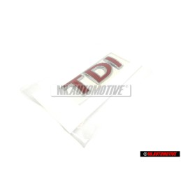 VW Original TDI Hinten Schriftzug Emblem Logo Rot - 1J0853675ACGQF