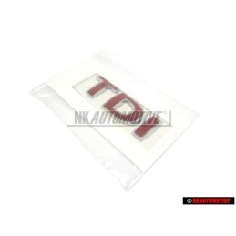 VW Original TDI Hinten Schriftzug Emblem Logo Rot - 1J0853675ACGQF
