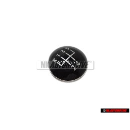 VW Original 5-Gang Schaltknauf Schalthebel Emblem Plakette - 1K0711144H