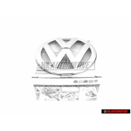 VW Original Vorne Kühlergrill Emblem Logo Zeichen Chrom - 5G0853601 2ZZ