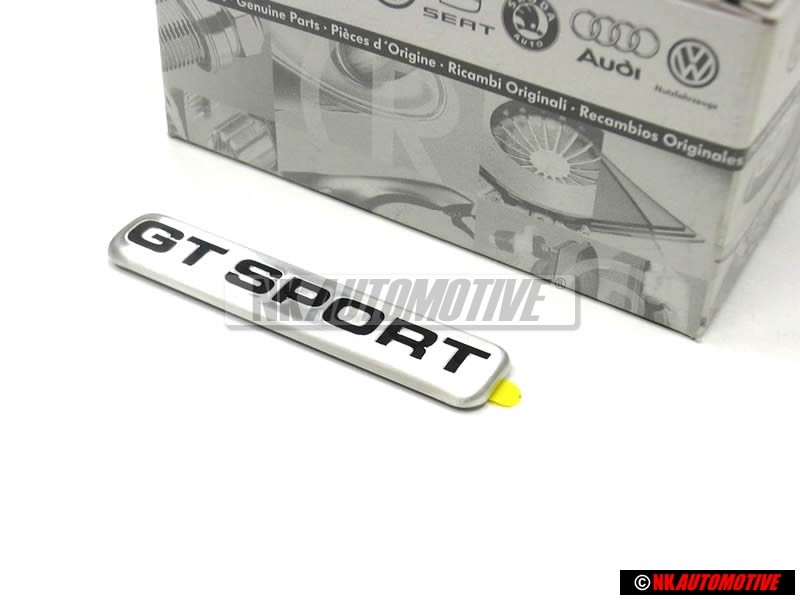 VW Original GT SPORT Seite Schriftzug Emblem Logo Silber - 1J0853688 61E