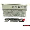 VW Original TDI Hinten Schriftzug Emblem Logo Chrom Rot - 1H0853675E EQW