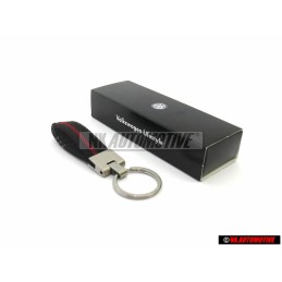 VW Original Schlüsselanhänger Schwarz/Rot - 1KM087013B 6J1