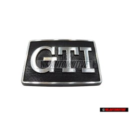 VW Original GTI Seite Schriftzug Emblem Logo Gebürstetes Silber - 191853688J GX2