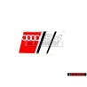 Audi Original S4 Vorne Kühlergrill Emblem Schriftzug Chrom Rot - 8D0853736C 2ZZ