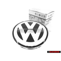 VW Original Vorne Kühlergrill Emblem Logo Zeichen Schwarz Chrom - 1C0853617A WV9