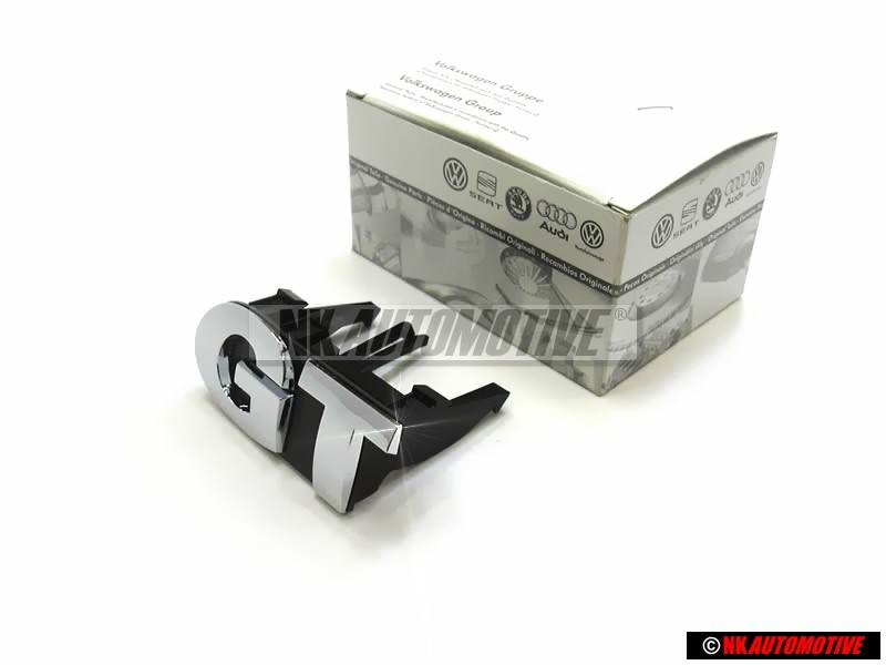 VW Original GT Vorne Kühlergrill Emblem Schriftzug Chrom - 1K6853679A FXC