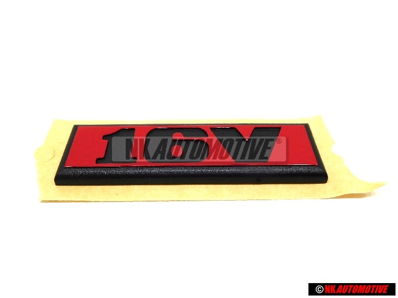 VW Original Schriftzug Satinschwarz/Tornadorot - 191853675E QN5