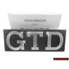 VW Original GTD Vorne Kühlergrill Emblem Schriftzug - 171853679D