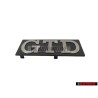 VW Original GTD Vorne Kühlergrill Emblem Schriftzug - 171853679D
