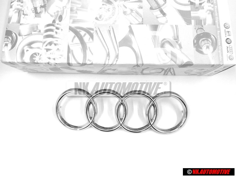Audi Original Ringe Vorne Kühlergrill Emblem Logo Zeichen Chrom - 443853605