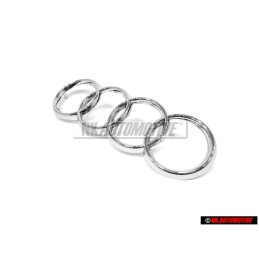 Audi Original Ringe Vorne Kühlergrill Emblem Logo Zeichen Chrom - 443853605