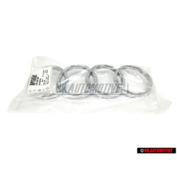 Audi Original Ringe Vorne Kühlergrill Emblem Logo Zeichen Chrom - 443853605
