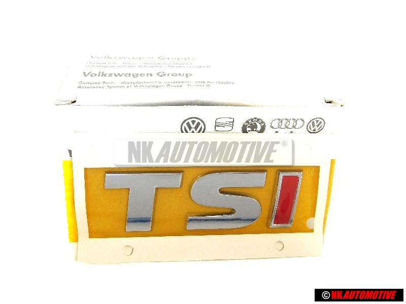 VW Original TSI Hinten Schriftzug Emblem Logo Chrom Rot - 5G0853675A JZQ