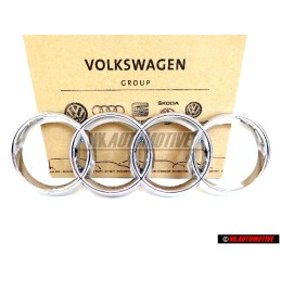 Audi Original Ringe Vorne Kühlergrill Emblem Logo Zeichen Chrom - 8Z0853605 2ZZ