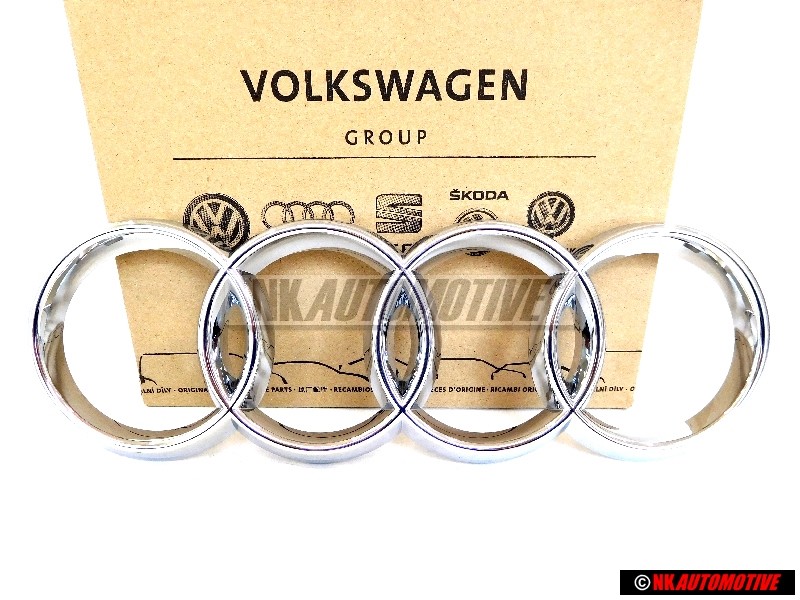 Audi Original Ringe Vorne Kühlergrill Emblem Logo Zeichen Chrom - 8Z0853605 2ZZ
