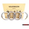 Audi Original Ringe Vorne Kühlergrill Emblem Logo Zeichen Chrom - 8Z0853605 2ZZ