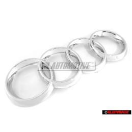 Audi Original Ringe Vorne Kühlergrill Emblem Logo Zeichen Chrom - 8Z0853605 2ZZ