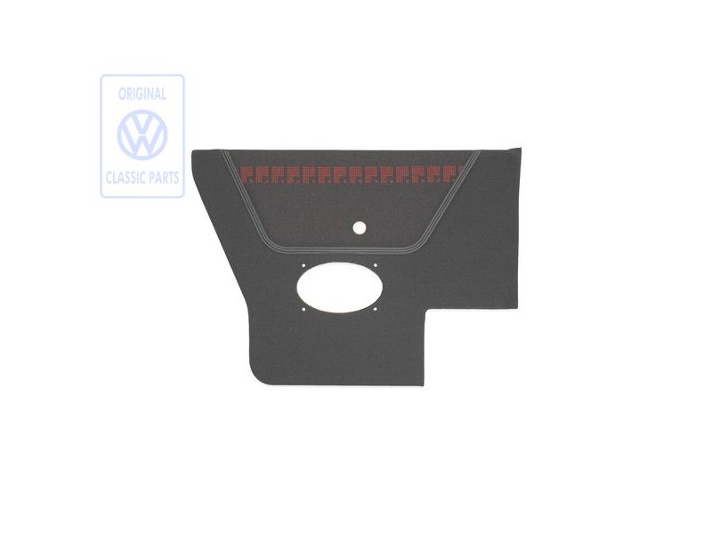 VW Original Seitenverkleidung (Stoff) Schwarz/Rot - 155867043BEBYT