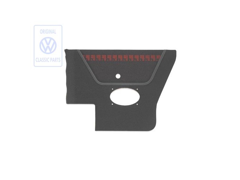 VW Original Seitenverkleidung (Stoff) Schwarz/Rot - 155867044BEBYT