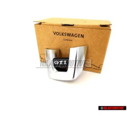 VW Original GTI Schriftzug Emblem Logo für Lenkrad Aluminium - 5K0419685P UTF