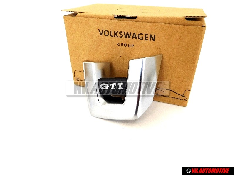 VW Original GTI Schriftzug Emblem Logo für Lenkrad Aluminium - 5K0419685P UTF