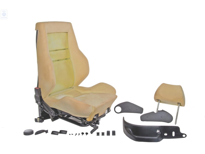VW Original Sitz Komplett Mit Rückenlehne Und Kopfstütze - 1H0881023