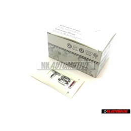 VW Original TSI Hinten Schriftzug Emblem Logo Chrom Rot - 1K5853675H GQF