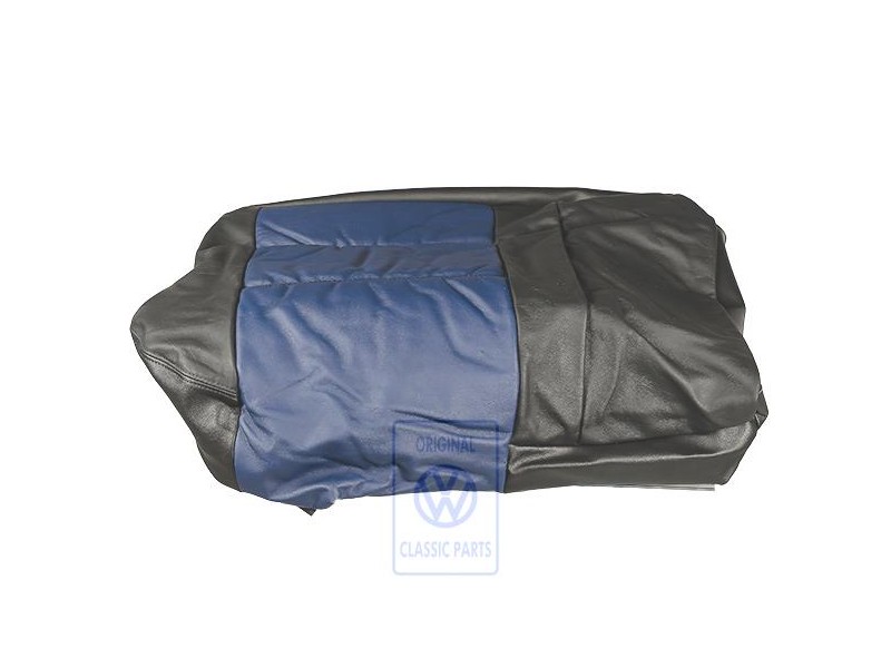 VW Original Sitzbezug (Leder/Kunstleder) Blau/Schwarz - 1H0885406AREAZ