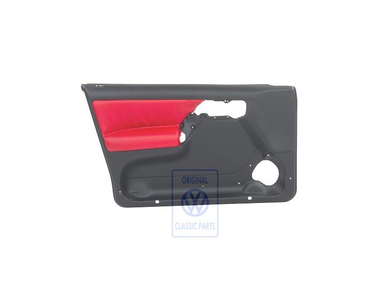 VW Original Türverkleidung (Leder/Kunstleder) Schwarz/Rot - 1H4867011CEEAS
