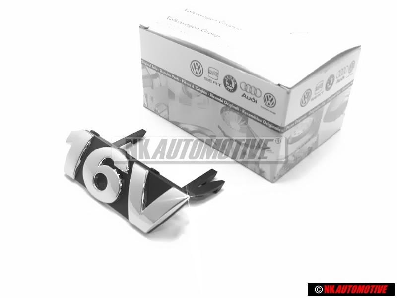 VW Original 16V Vorne Kühlergrill Emblem Schriftzug Chrom - 6X0853679 FDY