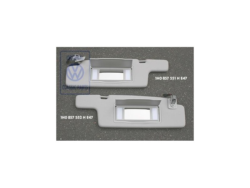 VW Original Sonnenblende Mit Beleuchtetem Spiegel Und Abdeckung - 1H0857552H E47 VW Original Sonnenblende Mit Beleuchtetem Spiegel Und Abdeckung - 1H0857552H E47