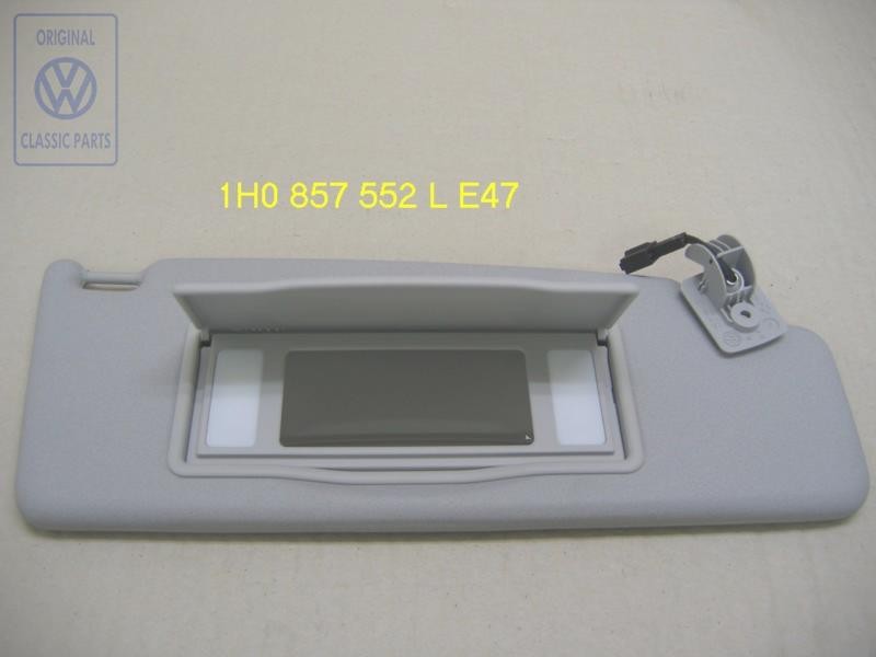 VW Original Sonnenblende Mit Beleuchtetem Spiegel Und Abdeckung - 1H0857552L E47