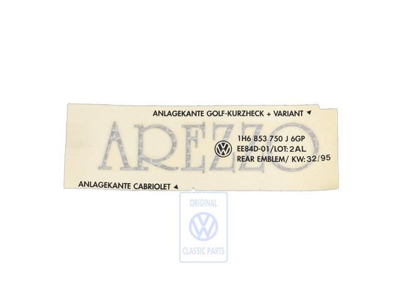 VW Original Folienschriftzug Grün/Blau/Rot - 1H6853750J 6GP